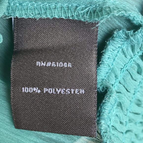 π5/$25π Vanity Teal Short Sleeve Ruffle Top - Picture 7 of 11